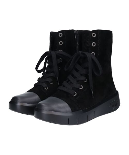 INTER-CHAUSSURES / インター ショシュール ブーツ（ショート丈） | 【bussola】撥水厚底フラットレースアップブーツ | 詳細1