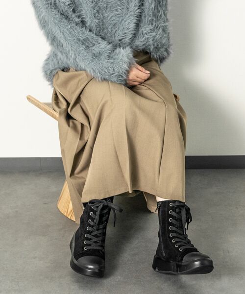 INTER-CHAUSSURES / インター ショシュール ブーツ（ショート丈） | 【bussola】撥水厚底フラットレースアップブーツ | 詳細10