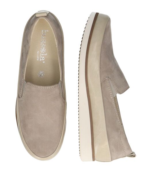 INTER-CHAUSSURES/インター ショシュール 【bussola】撥水レザースリッポンスニーカー ライトグレースウェード 38 INTER-CHAUSSURES/インター ショシュール 【bussola】撥水レザースリッポンスニーカー ライトグレースウェード 38