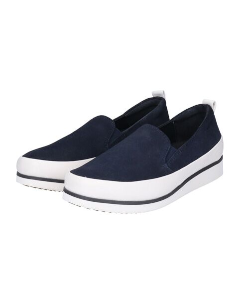 INTER-CHAUSSURES/インター ショシュール 【bussola】撥水レザースリッポンスニーカー ネイビースウェード 37 INTER-CHAUSSURES/インター ショシュール 【bussola】撥水レザースリッポンスニーカー ネイビースウェード 37