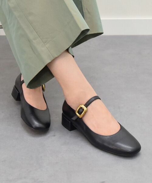 INTER-CHAUSSURES/インター ショシュール 【ANGEL ALARCON】ローヒールストラップパンプス ブラック 35 INTER-CHAUSSURES/インター ショシュール 【ANGEL ALARCON】ローヒールストラップパンプス ブラック 35