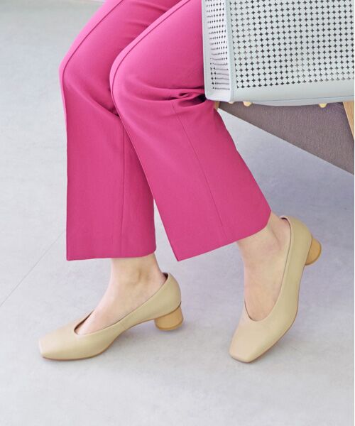 INTER-CHAUSSURES/インター ショシュール 【ANGEL ALARCON】スクエアトウパンプス ベージュ 37 INTER-CHAUSSURES/インター ショシュール 【ANGEL ALARCON】スクエアトウパンプス ベージュ 37