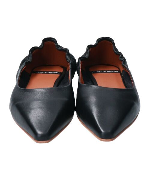 INTER-CHAUSSURES / インター ショシュール フラットシューズ | 【ANGEL ALARCON】ポインテッドトウシャーリングパンプス | 詳細1
