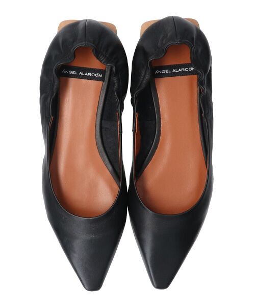 INTER-CHAUSSURES / インター ショシュール フラットシューズ | 【ANGEL ALARCON】ポインテッドトウシャーリングパンプス | 詳細6