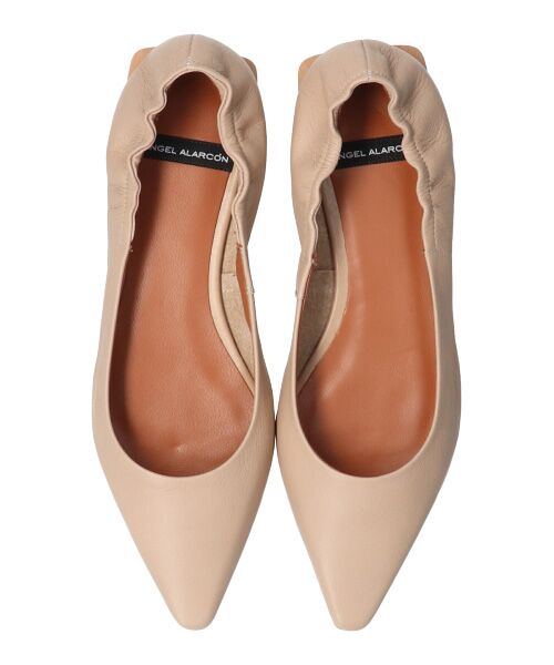 INTER-CHAUSSURES / インター ショシュール フラットシューズ | 【ANGEL ALARCON】ポインテッドトウシャーリングパンプス | 詳細13