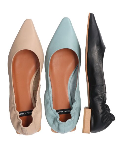 INTER-CHAUSSURES / インター ショシュール フラットシューズ | 【ANGEL ALARCON】ポインテッドトウシャーリングパンプス | 詳細22