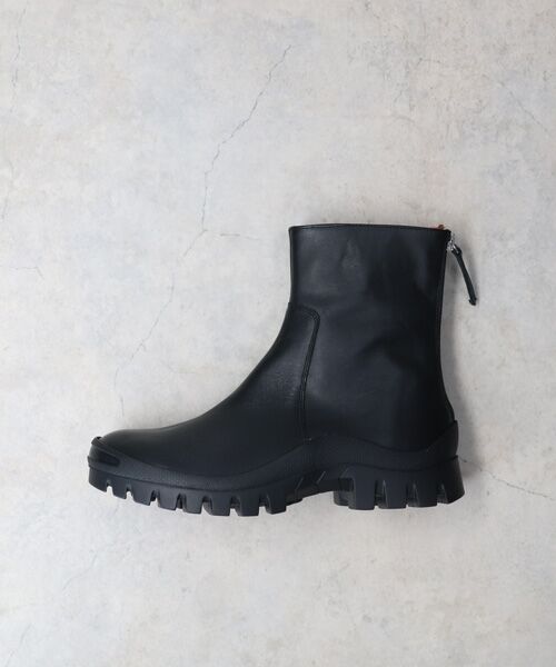 INTER-CHAUSSURES/インター ショシュール 【ANGEL ALARCON】モールドソールバックジップショートブーツ ブラック 35 INTER-CHAUSSURES/インター ショシュール 【ANGEL ALARCON】モールドソールバックジップショートブーツ ブラック 35