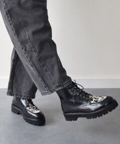 INTER-CHAUSSURES / インター ショシュール ブーツ（ショート丈） | 【PASCUCCI】ラウンドトウUチップレースアップブーツ