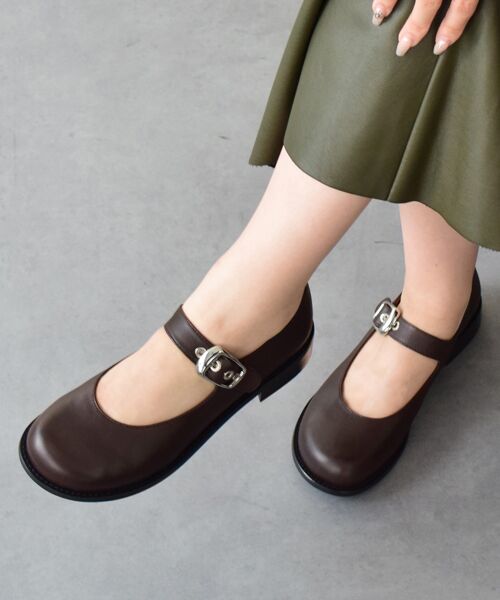 INTER-CHAUSSURES/インター ショシュール 【ANGEL ALARCON】オブリークトウストラップシューズ ダークブラウン 39 INTER-CHAUSSURES/インター ショシュール 【ANGEL ALARCON】オブリークトウストラップシューズ ダークブラウン 39