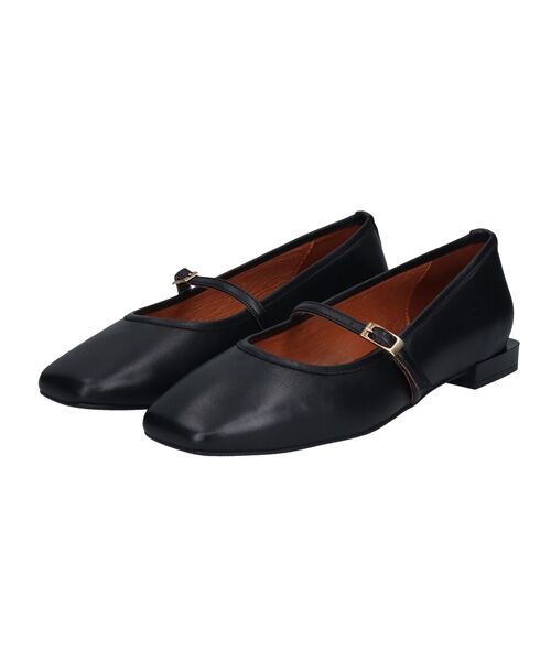 INTER-CHAUSSURES/インター ショシュール 【ANGEL ALARCON】スクエアトウストラップパンプス ブラック 38 INTER-CHAUSSURES/インター ショシュール 【ANGEL ALARCON】スクエアトウストラップパンプス ブラック 38