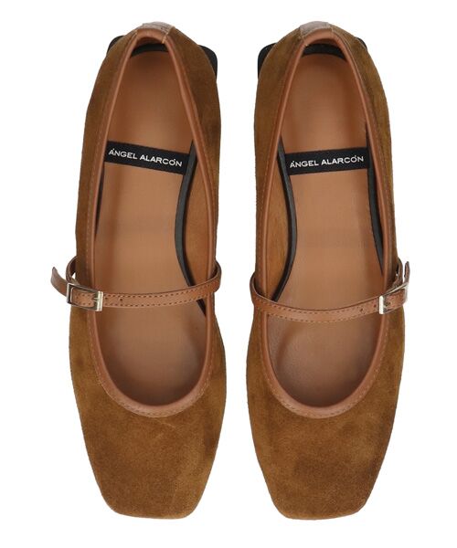 INTER-CHAUSSURES/インター ショシュール 【ANGEL ALARCON】スクエアトウストラップパンプス ブラウンスウェード 37 INTER-CHAUSSURES/インター ショシュール 【ANGEL ALARCON】スクエアトウストラップパンプス ブラウンスウェード 37