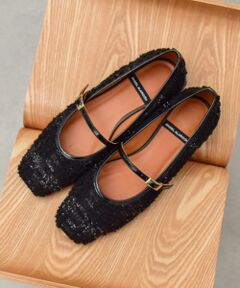 INTER-CHAUSSURES / インター ショシュール フラットシューズ | 【ANGEL ALARCON】異素材コンビストラップパンプス