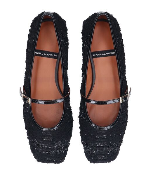 INTER-CHAUSSURES / インター ショシュール フラットシューズ | 【ANGEL ALARCON】異素材コンビストラップパンプス | 詳細5