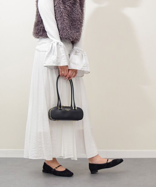 INTER-CHAUSSURES / インター ショシュール フラットシューズ | 【ANGEL ALARCON】異素材コンビストラップパンプス | 詳細9