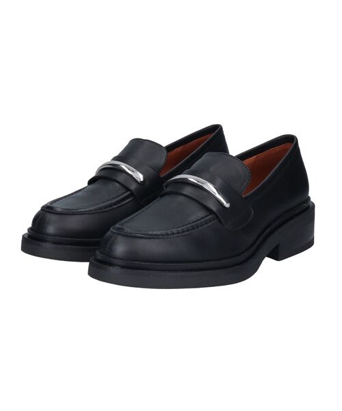 INTER-CHAUSSURES/インター ショシュール 【ANGEL ALARCON】ラウンドトウメタルオーナメントローファー ブラック 39 INTER-CHAUSSURES/インター ショシュール 【ANGEL ALARCON】ラウンドトウメタルオーナメントローファー ブラック 39