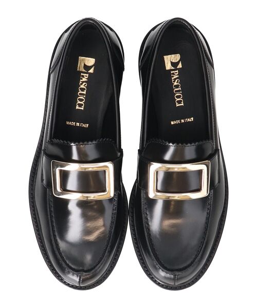 INTER-CHAUSSURES / インター ショシュール ビジネス・ドレスシューズ | 【PASCUCCI】ラウンドトウメタルバックルローファー | 詳細4