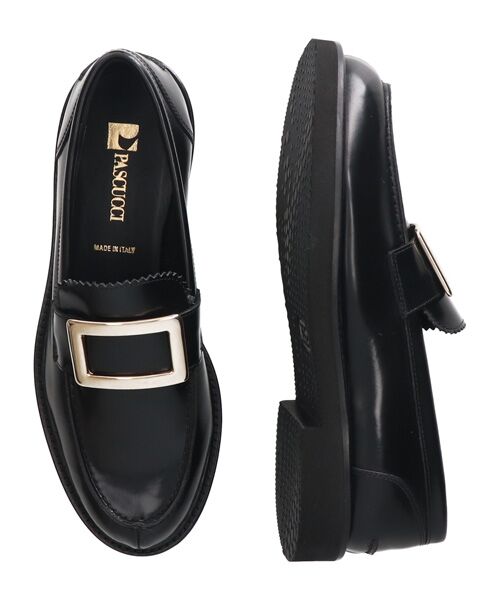 INTER-CHAUSSURES / インター ショシュール ビジネス・ドレスシューズ | 【PASCUCCI】ラウンドトウメタルバックルローファー | 詳細5