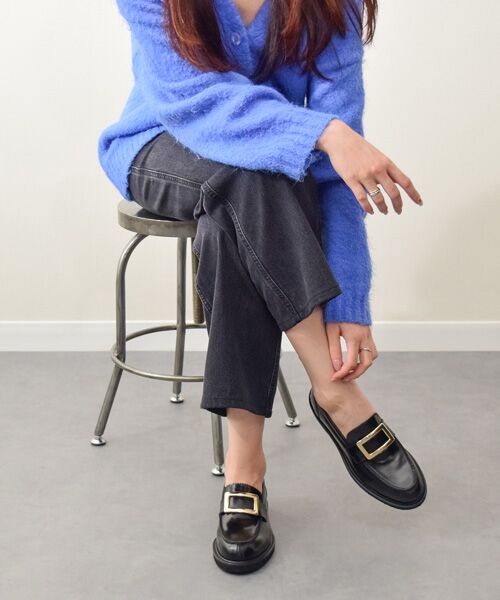 INTER-CHAUSSURES / インター ショシュール ビジネス・ドレスシューズ | 【PASCUCCI】ラウンドトウメタルバックルローファー | 詳細8