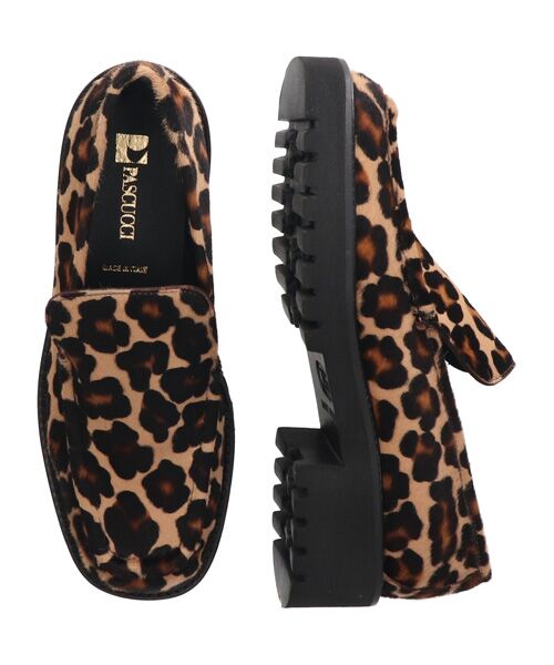INTER-CHAUSSURES / インター ショシュール ビジネス・ドレスシューズ | 【PASCUCCI】レオパード柄タンクソールスリッポン | 詳細5