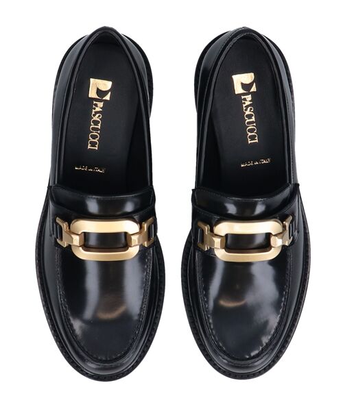 INTER-CHAUSSURES / インター ショシュール ビジネス・ドレスシューズ | 【PASCUCCI】ラウンドトウメタルバックルローファー | 詳細5