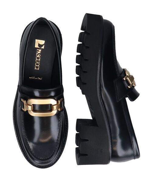 INTER-CHAUSSURES / インター ショシュール ビジネス・ドレスシューズ | 【PASCUCCI】ラウンドトウメタルバックルローファー | 詳細6