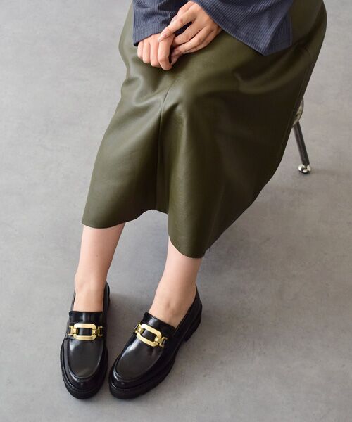 INTER-CHAUSSURES / インター ショシュール ビジネス・ドレスシューズ | 【PASCUCCI】ラウンドトウメタルバックルローファー | 詳細8