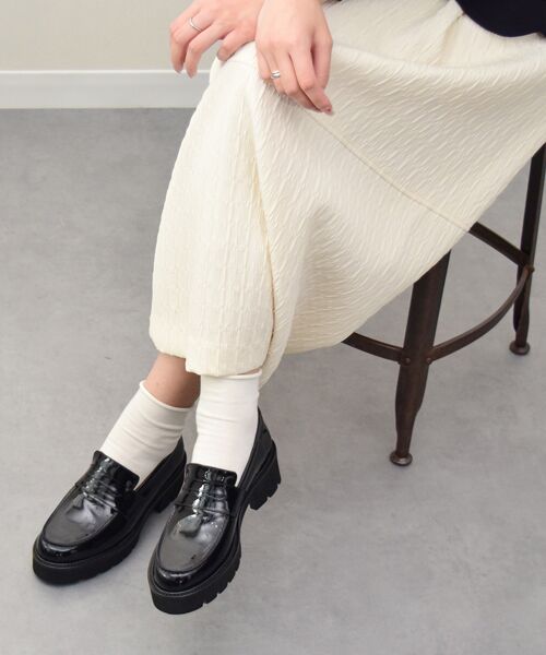 INTER-CHAUSSURES / インター ショシュール ビジネス・ドレスシューズ | 【PASCUCCI】ラウンドトウ厚底ローファー | 詳細8