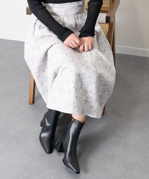 INTER-CHAUSSURES / インター ショシュール ブーツ（ショート丈） | 【ANGEL ALARCON】フレアヒールセンターシームブーツ | 詳細9