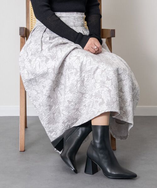 INTER-CHAUSSURES / インター ショシュール ブーツ（ショート丈） | 【ANGEL ALARCON】フレアヒールセンターシームブーツ | 詳細10