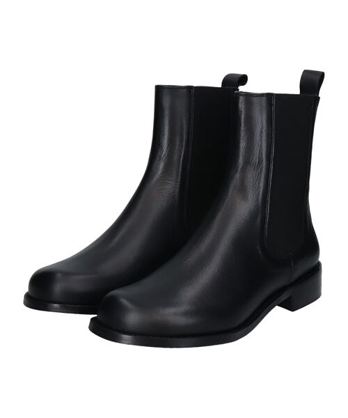 INTER-CHAUSSURES/インター ショシュール 【ANGEL ALARCON】オブリークトウローヒールサイドゴアブーツ ブラック 37 INTER-CHAUSSURES/インター ショシュール 【ANGEL ALARCON】オブリークトウローヒールサイドゴアブーツ ブラック 37