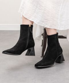 INTER-CHAUSSURES / インター ショシュール ブーツ（ショート丈） | 【ANGEL ALARCON】フレアヒールセンターシームショートブーツ