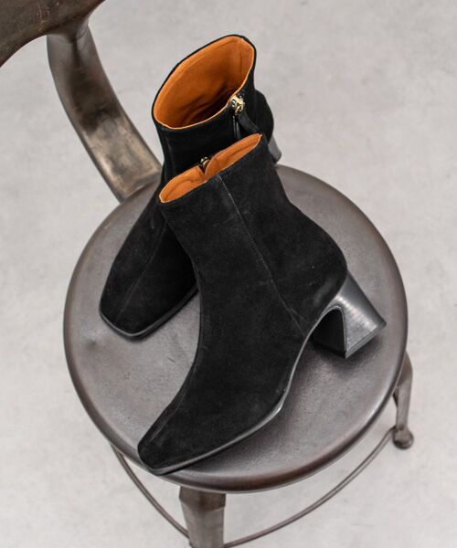 INTER-CHAUSSURES / インター ショシュール ブーツ（ショート丈） | 【ANGEL ALARCON】フレアヒールセンターシームショートブーツ | 詳細20