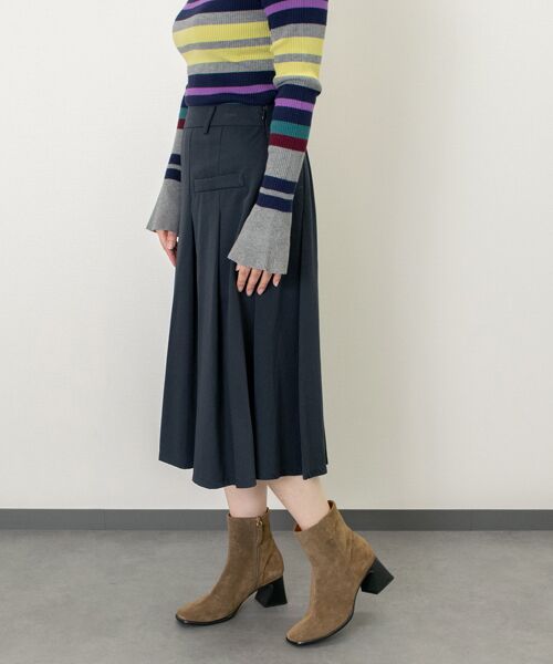 INTER-CHAUSSURES / インター ショシュール ブーツ（ショート丈） | 【ANGEL ALARCON】フレアヒールセンターシームショートブーツ | 詳細30