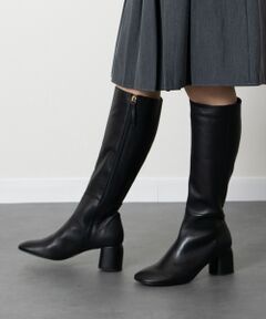 INTER-CHAUSSURES / インター ショシュール ブーツ（ロング丈） | 【ANGEL ALARCON】オブリークトウミドルヒールロングブーツ