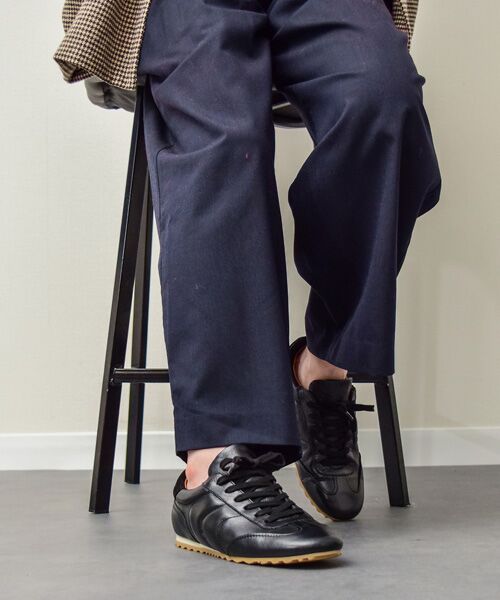 INTER-CHAUSSURES / インター ショシュール スニーカー | 【ANGEL ALARCON】レースアップフラットレザースニーカー | 詳細8