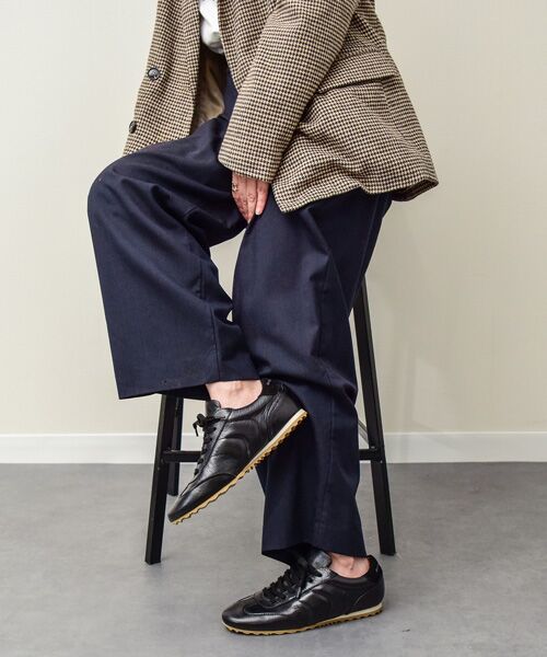 INTER-CHAUSSURES / インター ショシュール スニーカー | 【ANGEL ALARCON】レースアップフラットレザースニーカー | 詳細9