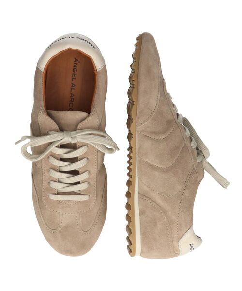 INTER-CHAUSSURES/インター ショシュール 【ANGEL ALARCON】レースアップフラットレザースニーカー ベージュスウェード 36 INTER-CHAUSSURES/インター ショシュール 【ANGEL ALARCON】レースアップフラットレザースニーカー ベージュスウェード 36