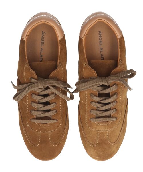 INTER-CHAUSSURES/インター ショシュール 【ANGEL ALARCON】レースアップフラットレザースニーカー ブラウンスウェード 36 INTER-CHAUSSURES/インター ショシュール 【ANGEL ALARCON】レースアップフラットレザースニーカー ブラウンスウェード 36