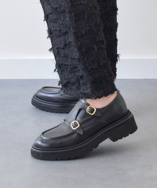 INTER-CHAUSSURES/インター ショシュール 【mara bini】ダブルモンクストラップシューズ ブラック 37 INTER-CHAUSSURES/インター ショシュール 【mara bini】ダブルモンクストラップシューズ ブラック 37