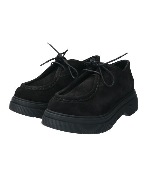 INTER-CHAUSSURES/インター ショシュール 【QUSHELI】ワントーンチロリアンシューズ ブラックスウェード 36 INTER-CHAUSSURES/インター ショシュール 【QUSHELI】ワントーンチロリアンシューズ ブラックスウェード 36