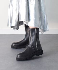 INTER-CHAUSSURES / インター ショシュール ブーツ（ショート丈） | 【EMILE】タンクソールダブルジップショートブーツ