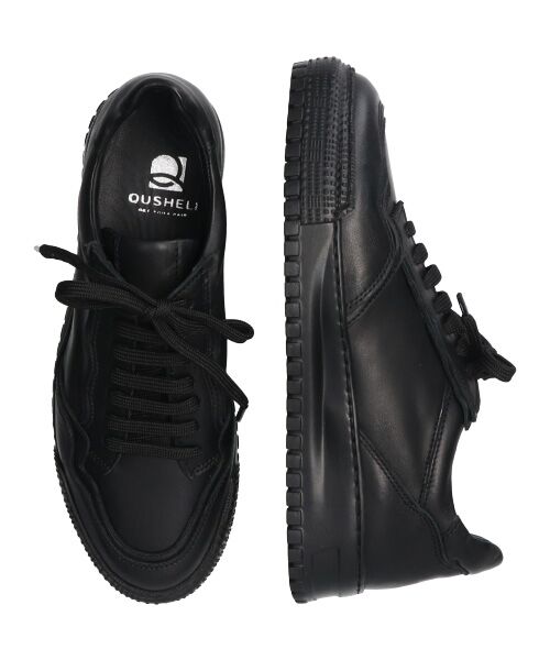 INTER-CHAUSSURES/インター ショシュール 【QUSHELI】ベーシックレザースニーカー ブラック 37 INTER-CHAUSSURES/インター ショシュール 【QUSHELI】ベーシックレザースニーカー ブラック 37