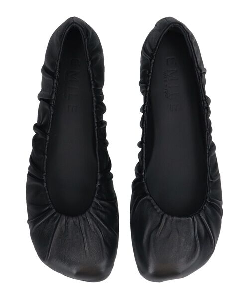 INTER-CHAUSSURES / インター ショシュール バレエシューズ | 【EMILE】オブリークトウギャザーフラットバレエ | 詳細5