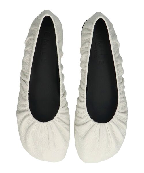 INTER-CHAUSSURES / インター ショシュール バレエシューズ | 【EMILE】オブリークトウギャザーフラットバレエ | 詳細12