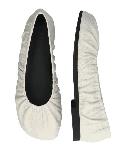 INTER-CHAUSSURES / インター ショシュール バレエシューズ | 【EMILE】オブリークトウギャザーフラットバレエ | 詳細14