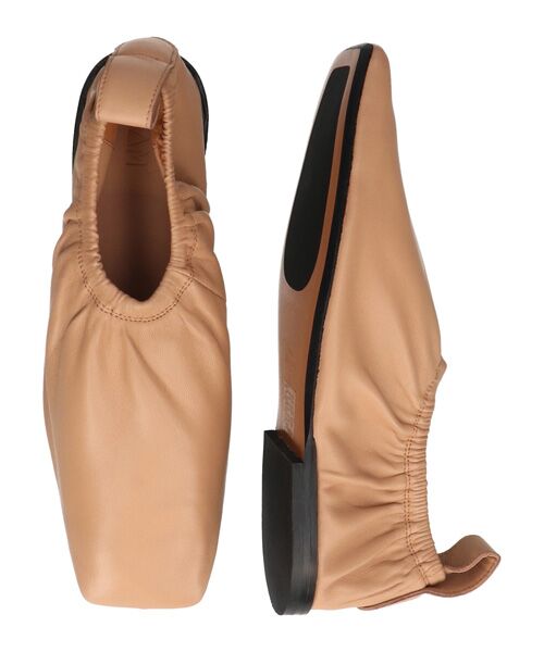 INTER-CHAUSSURES/インター ショシュール 【JVAM】シャーリングフラットシューズ ベージュ 35 INTER-CHAUSSURES/インター ショシュール 【JVAM】シャーリングフラットシューズ ベージュ 35