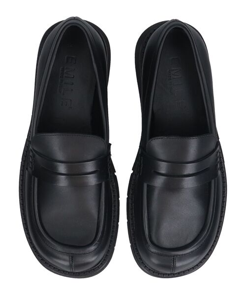 INTER-CHAUSSURES / インター ショシュール ビジネス・ドレスシューズ | 【EMILE】オブリークトウ厚底ローファー | 詳細5