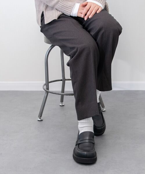 INTER-CHAUSSURES / インター ショシュール ビジネス・ドレスシューズ | 【EMILE】オブリークトウ厚底ローファー | 詳細8