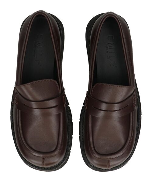 INTER-CHAUSSURES / インター ショシュール ビジネス・ドレスシューズ | 【EMILE】オブリークトウ厚底ローファー | 詳細13