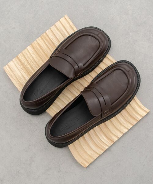 INTER-CHAUSSURES / インター ショシュール ビジネス・ドレスシューズ | 【EMILE】オブリークトウ厚底ローファー | 詳細17